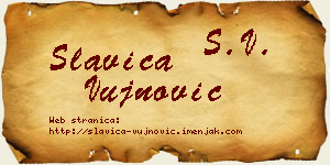 Slavica Vujnović vizit kartica